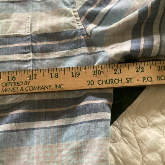 Even Tide mens L slim short sleeve button down shirt casual beachy summer - Picture 5 of 9